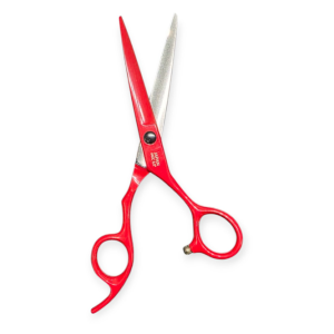 Barber Pro Hair Cutting Scissors – Red Matte, 6 Inch, Japanese Steel