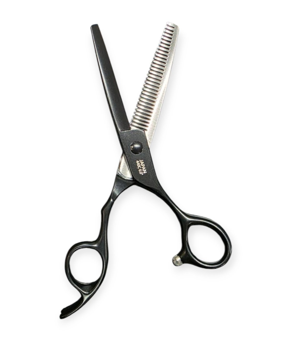 Barber Pro Thinning Scissors – Black, 6 Inch, Japanese 440C Steel