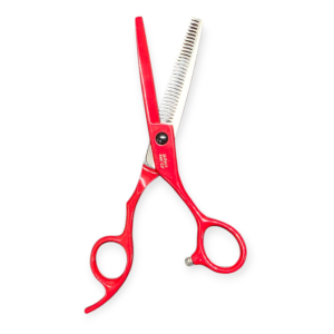 Barber Pro Thinning Scissors – Red, 6 Inch, Japanese Steel