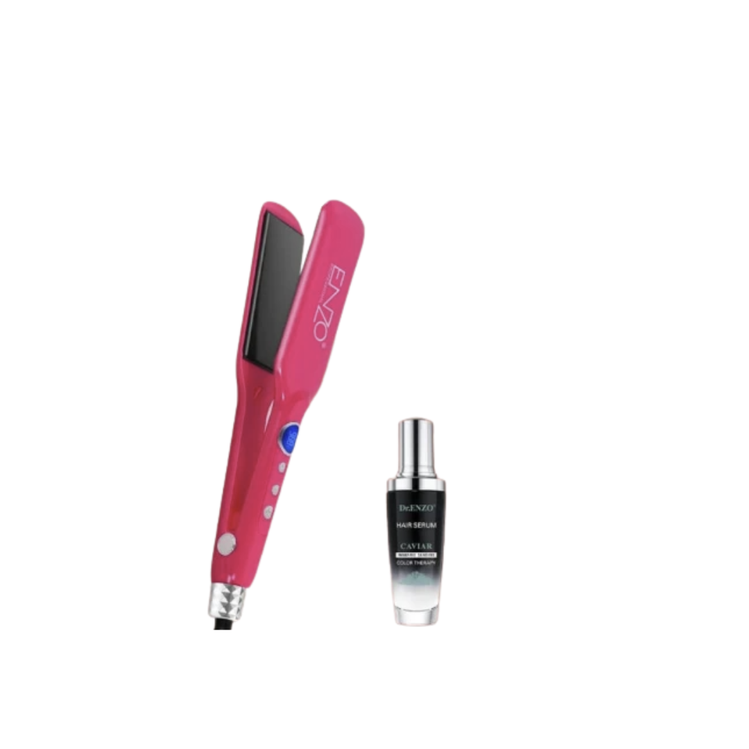 Enzo Caviar Hair Straightener EN-3214 – Pink | Fast & Shiny Styling