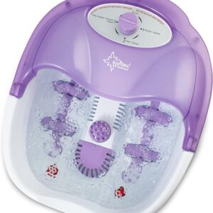 Foot Spa Massager Bath – Purple Pedicure Basin with Heating and Bubbles