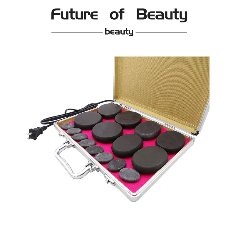 Hot Stone Heater – 16-Piece Professional Massage Stone Warmer