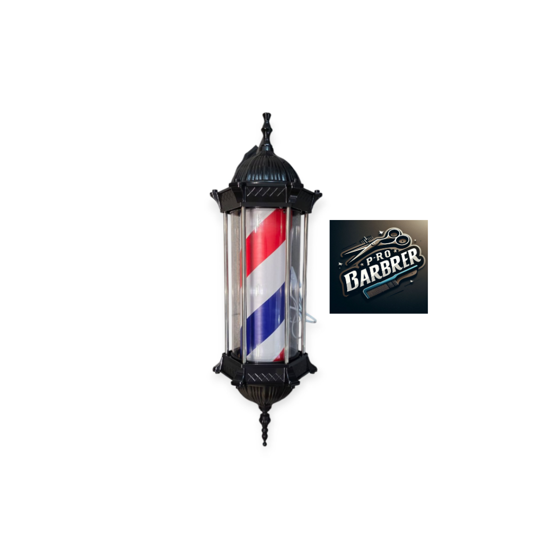 Rotating LED Barber Pole Light “Boston” – Professional Barbershop Sign